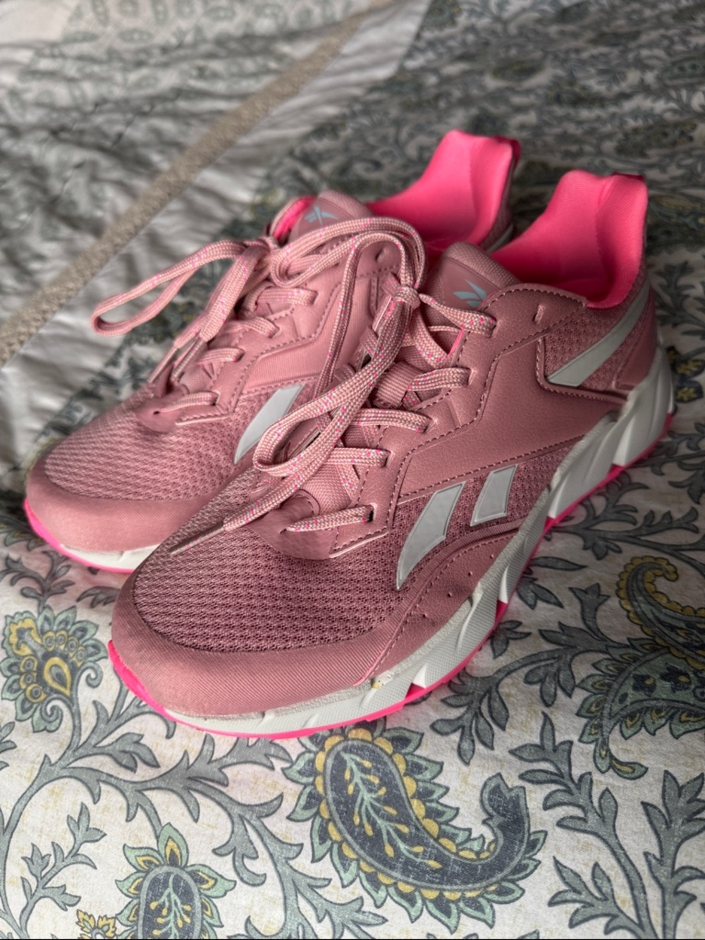 Reebok Pink Women's Athletic Sneakers with White Accents